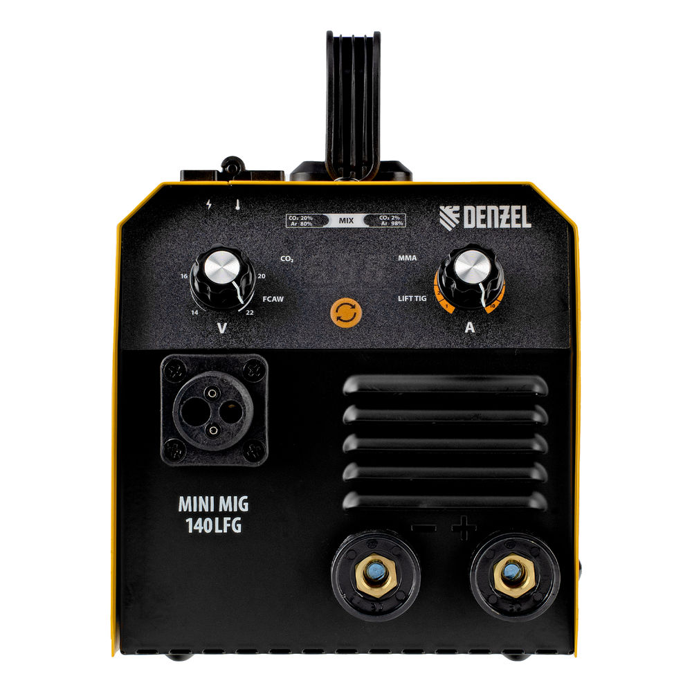 Аппарат инвертор. полуавтомат. сварки Mini MIG-140LFG, 140 А, ПВ 60%// Denzel (94305)