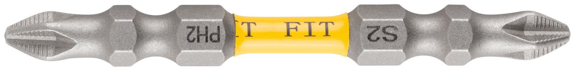 Биты кованые, сталь S2, двусторонние 65 мм PH2/РН2, Профи 2 шт., блистер (57542)