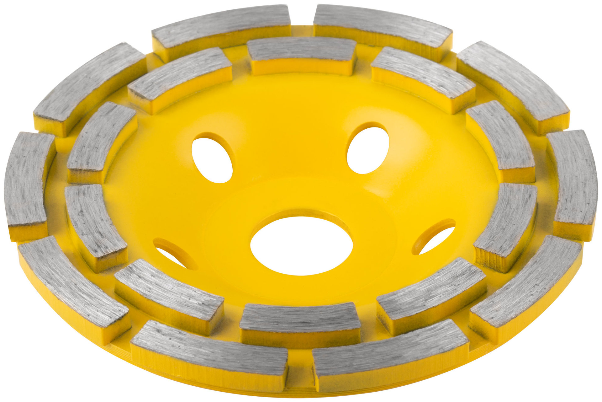 Диск алмазный шлифовальный, посадочный диаметр 22,2 мм, сегментный, двойной ряд 125 мм (39517)