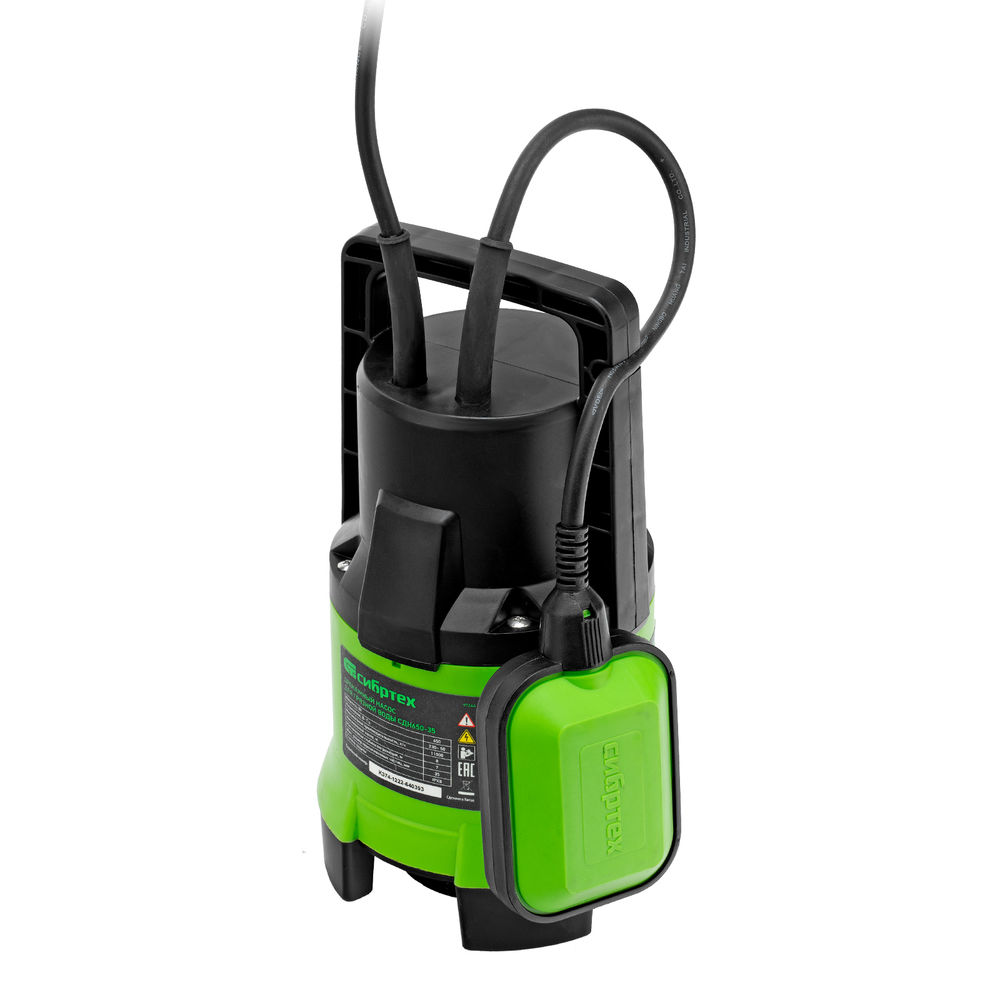 Дренажный насос для грязной воды СДН650-35, 650 Вт, напор 8 м, 11000 л/ч Сибртех (97264)