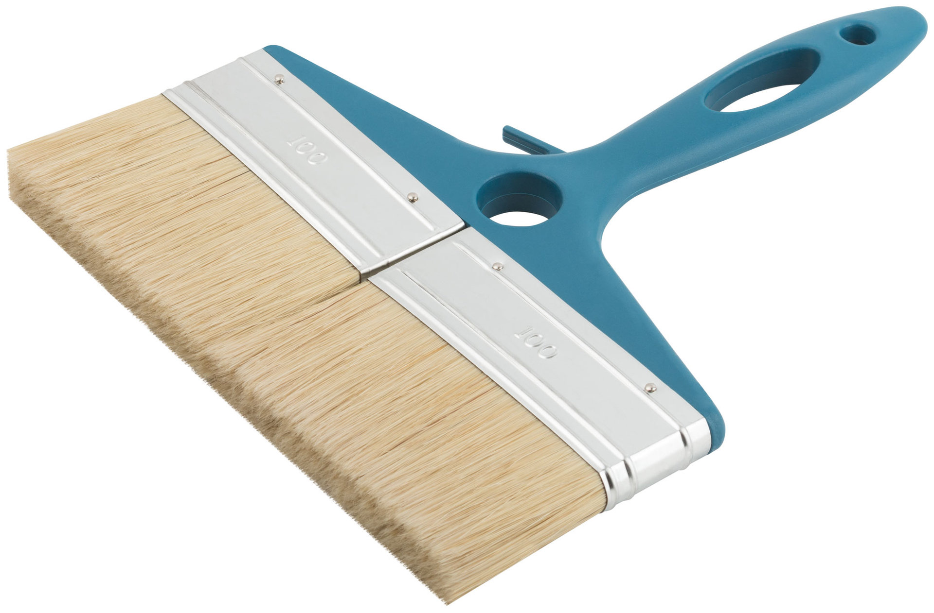 Кисть флейцевая Атлант, натуральная светлая щетина, пластиковая ручка 8 (200 мм) (01250)