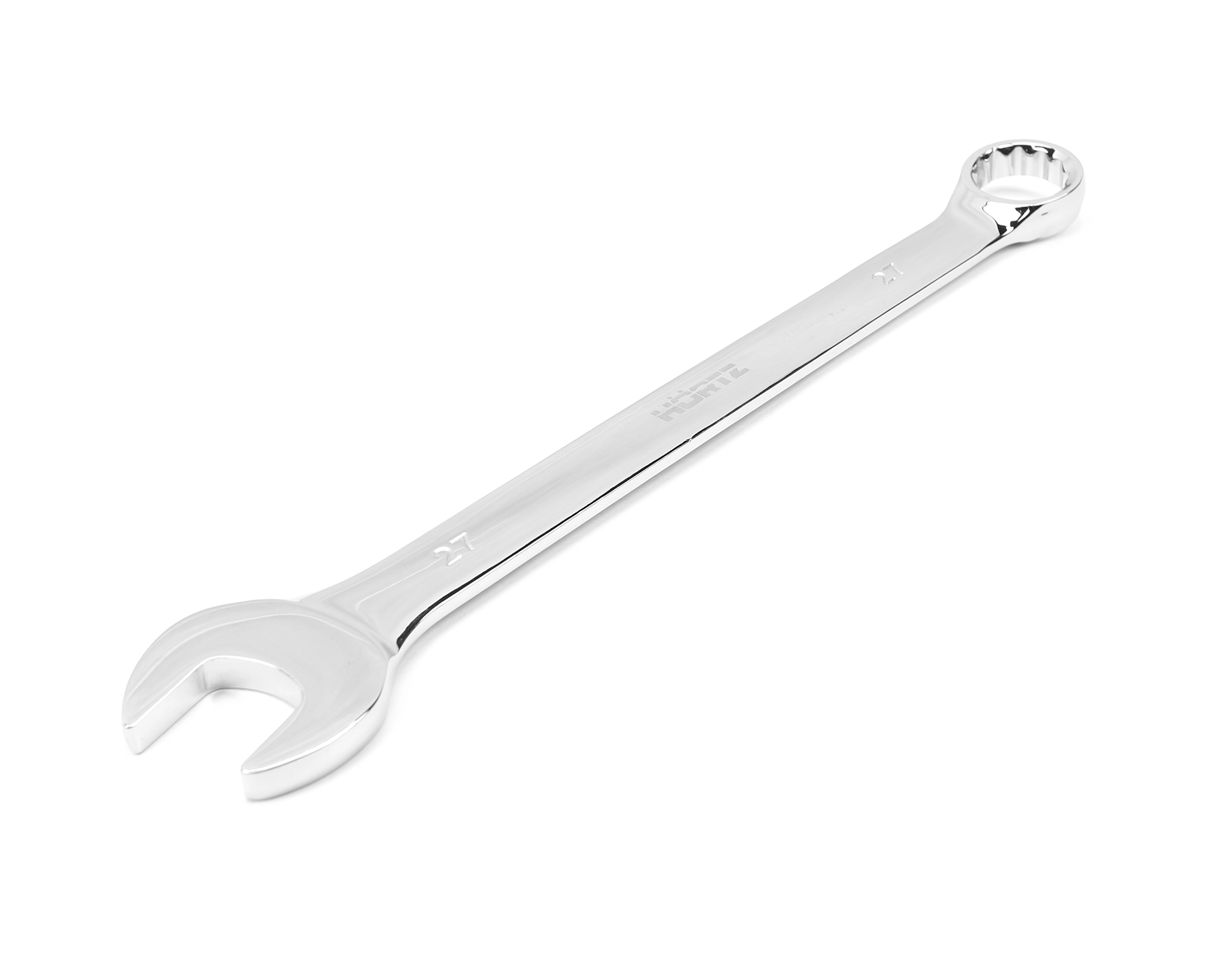 Ключ гаечный комбинированный удлиненный 27х27 мм хромирование HORTZ