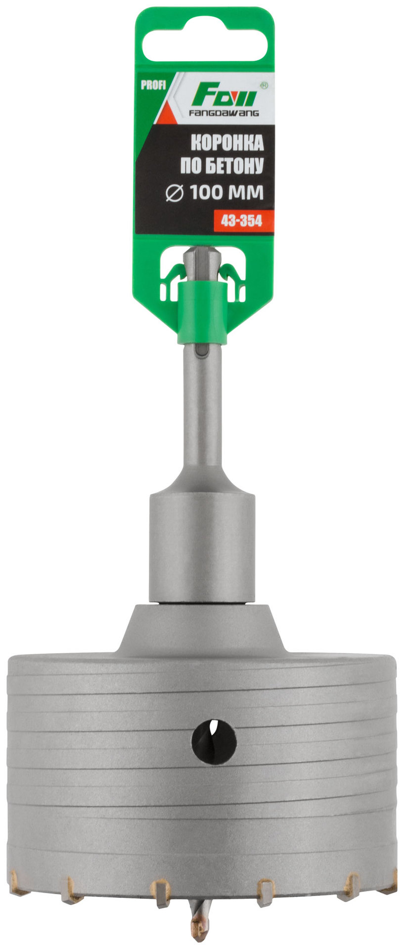Коронка по бетону FDW, SDS-Plus, хвостовик 100 мм, 100 мм (43-354)