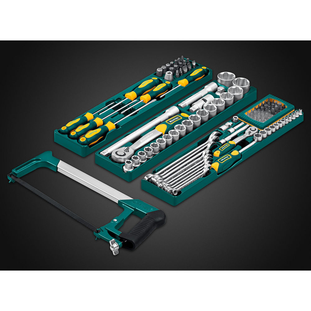 Набор инструмента универсальный 131 предм., (1/2+1/4) GRAND-131 KRAFTOOL 27978-H131