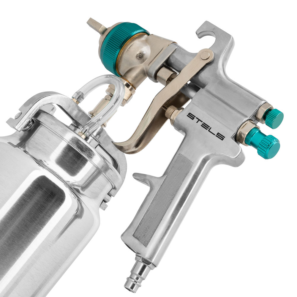 Краскораспылитель AS 702 НP профессиональный, всасывающего типа, сопло 1.8 мм и 2 мм Stels (57364)