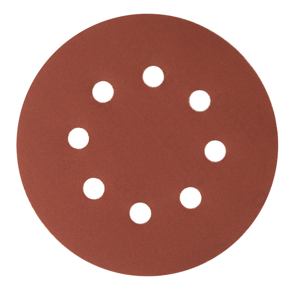 Круг абразивный на ворсовой подложке под липучку, перфорированный, P 500, 125 мм, 5 шт Сибртех (738157)