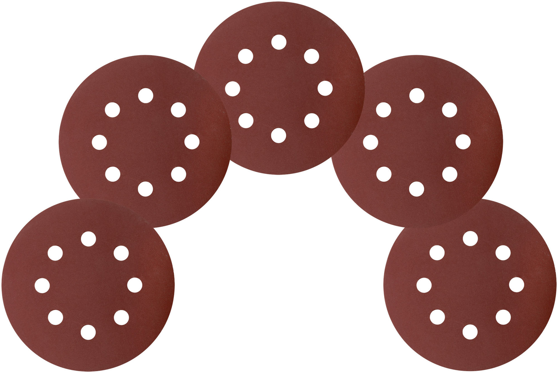 Круги шлифовальные с отверстиями (липучка), алюминий-оксидные, 125 мм, 5 шт. Р 320 (39790)