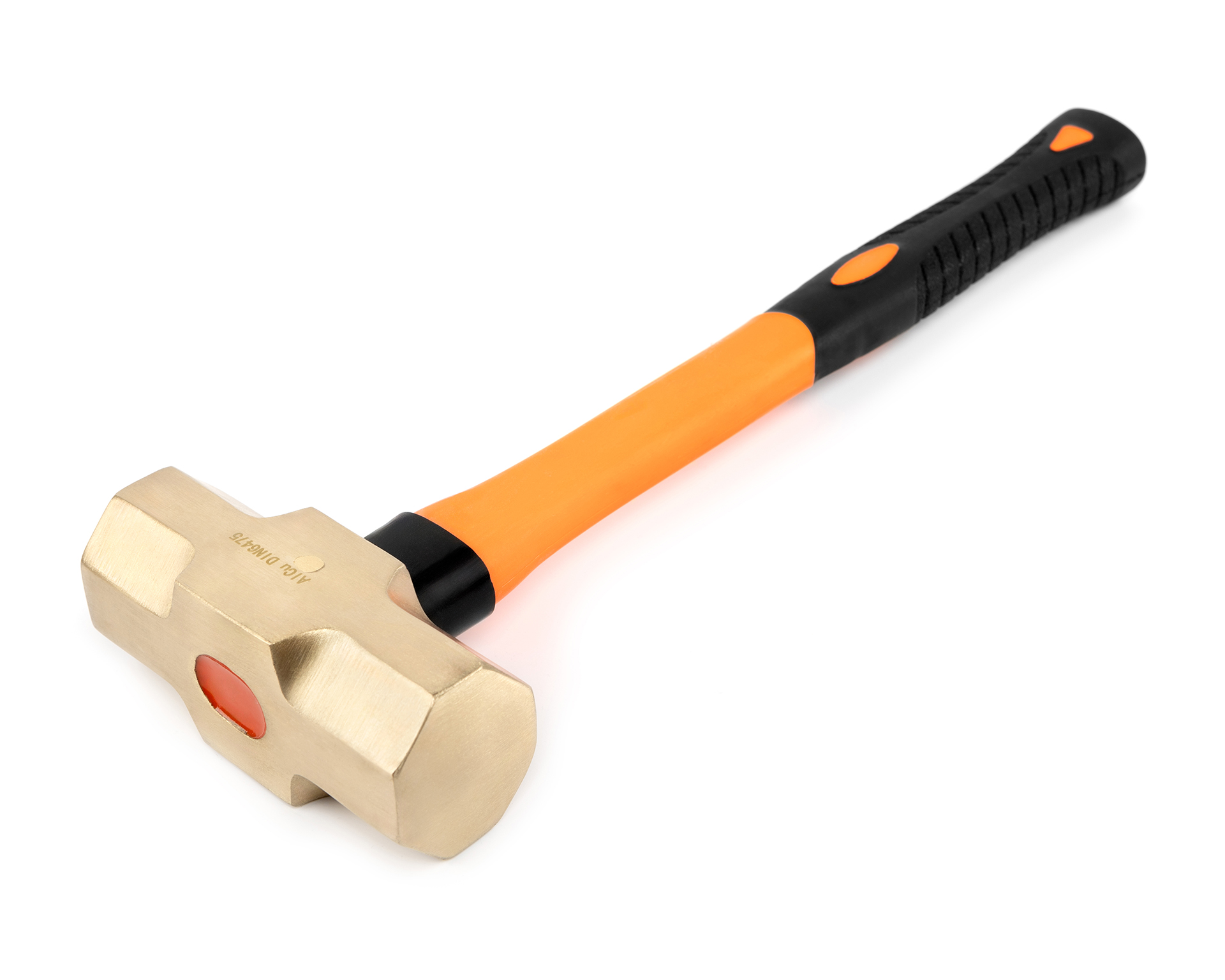 Кувалда тупоносая 2,7 кг AlCu рукоятка фибергласс искробезопасная 191-1018, HORTZ