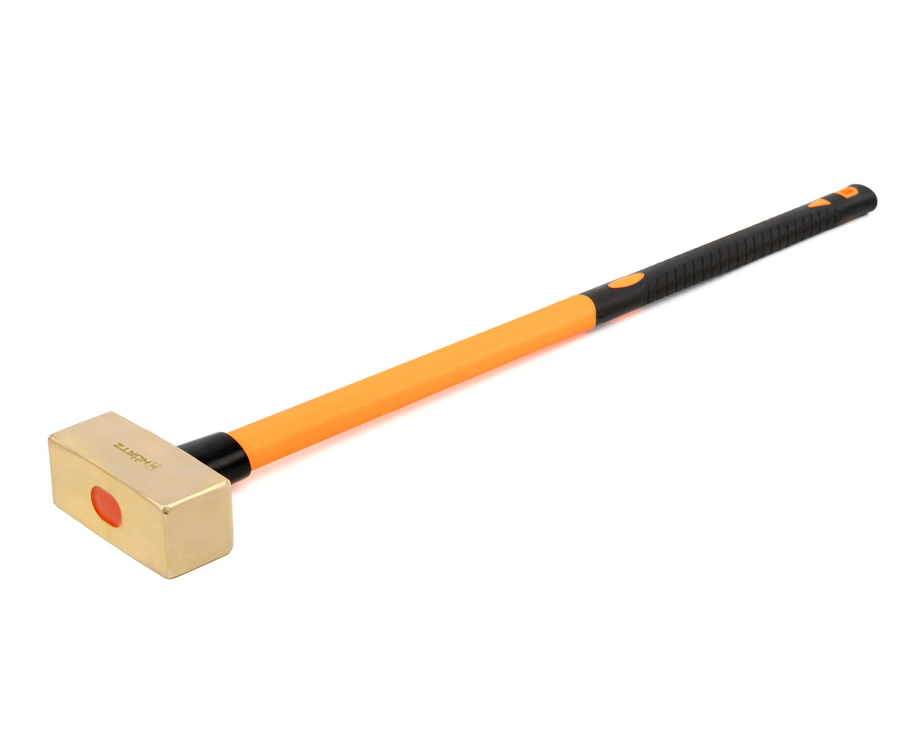 Кувалда тупоносая (немецкий тип) 5 кг латунь рукоятка фибергласс искробезопасная 2104A-1018,  HORTZ