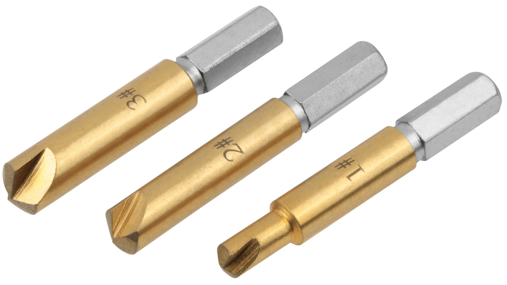 Набор экстракторов Профи, быстрорежущая HSS сталь, 3 шт. (36453)