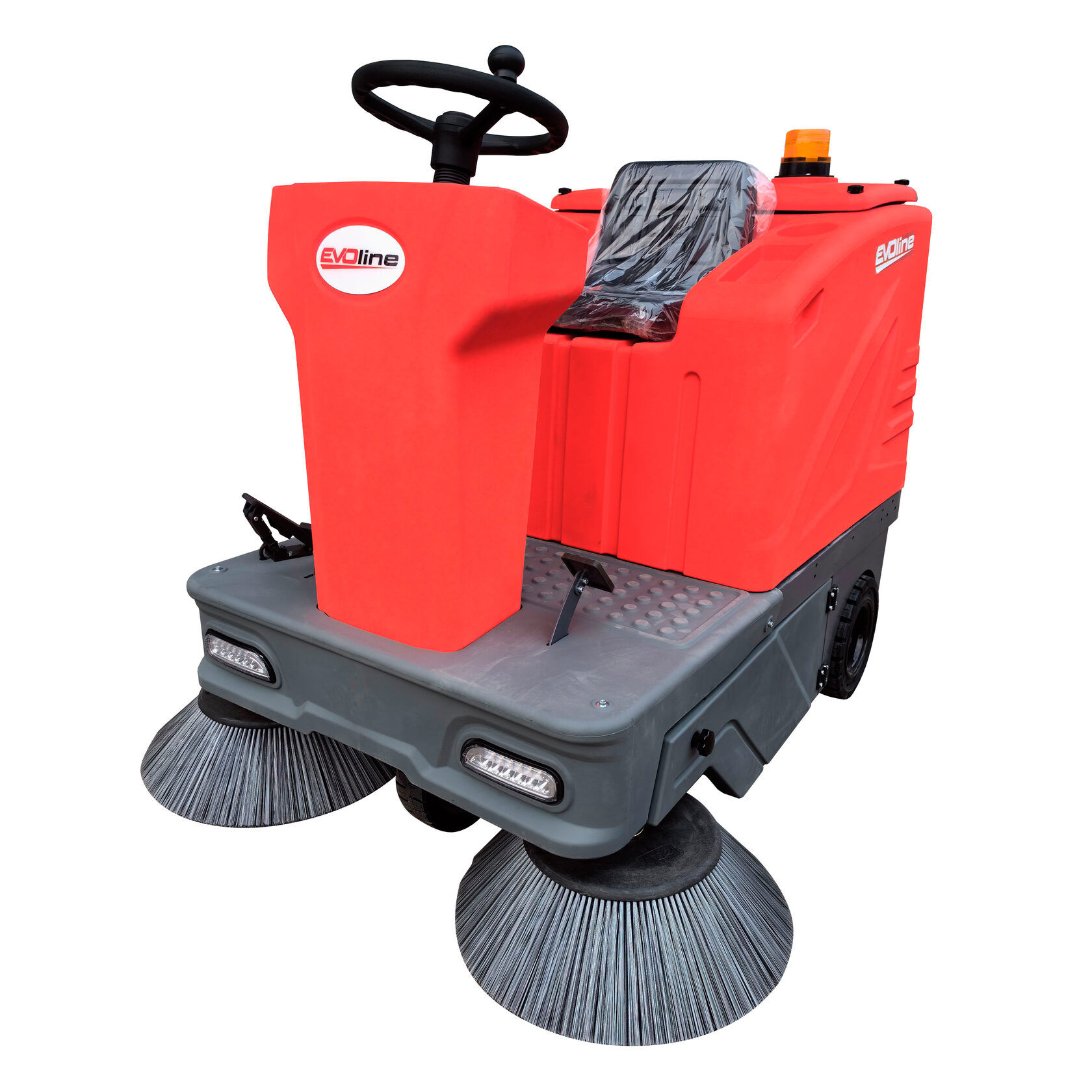 Подметальная машина аккумуляторная с сиденьем EVOline SWB 1400 R (без АКБ и ЗУ)