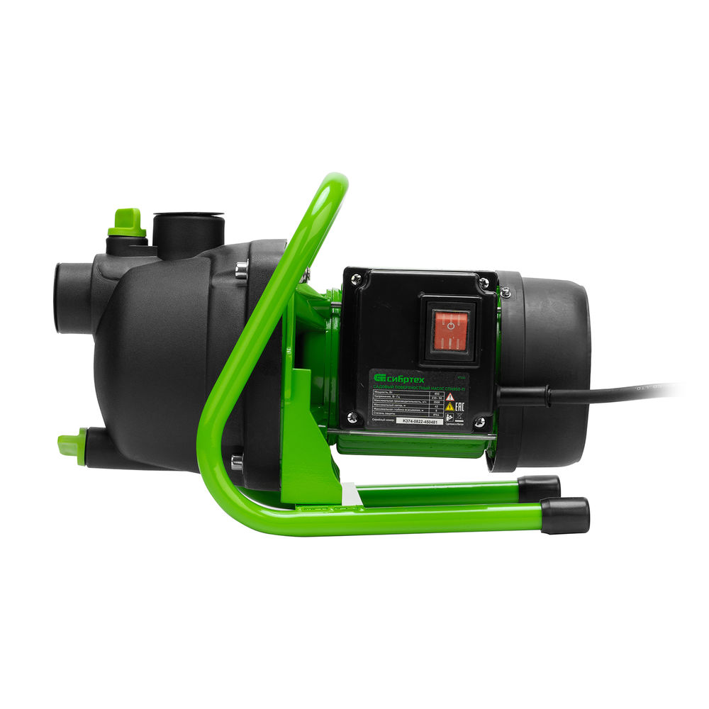 Садовый поверхностный насос СПН850-П, 850 Вт, напор 42 м, 3500 л/ч, пластик Сибртех (97245)