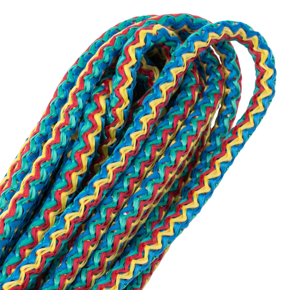 Шнур вязаный полипропиленовый с серд.Радуга, 8 мм, L 20 м, Сибртех (93955)