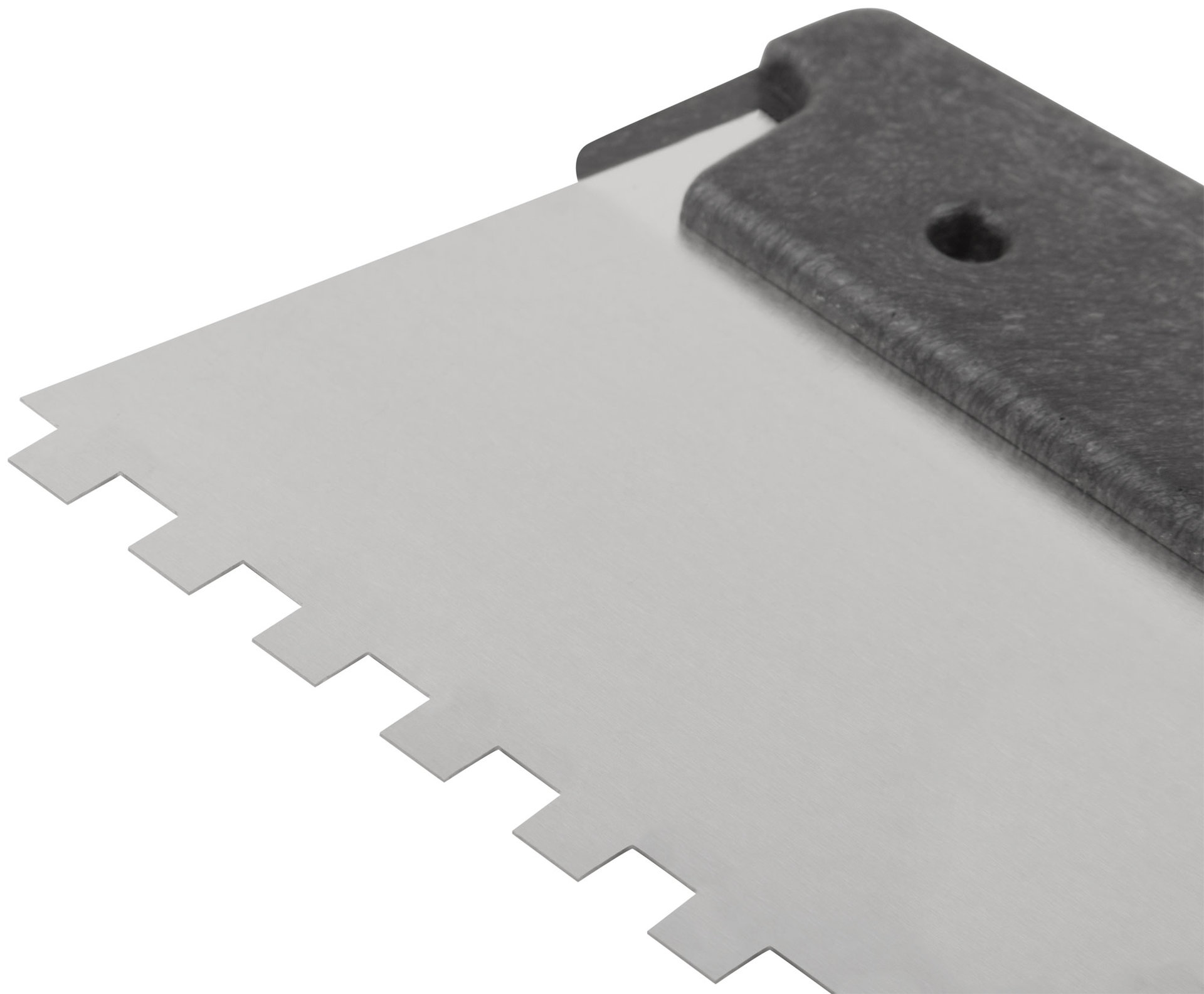 Шпатель фасадный нержавеющий зубчатый 250 мм / зуб 6 мм (06607)