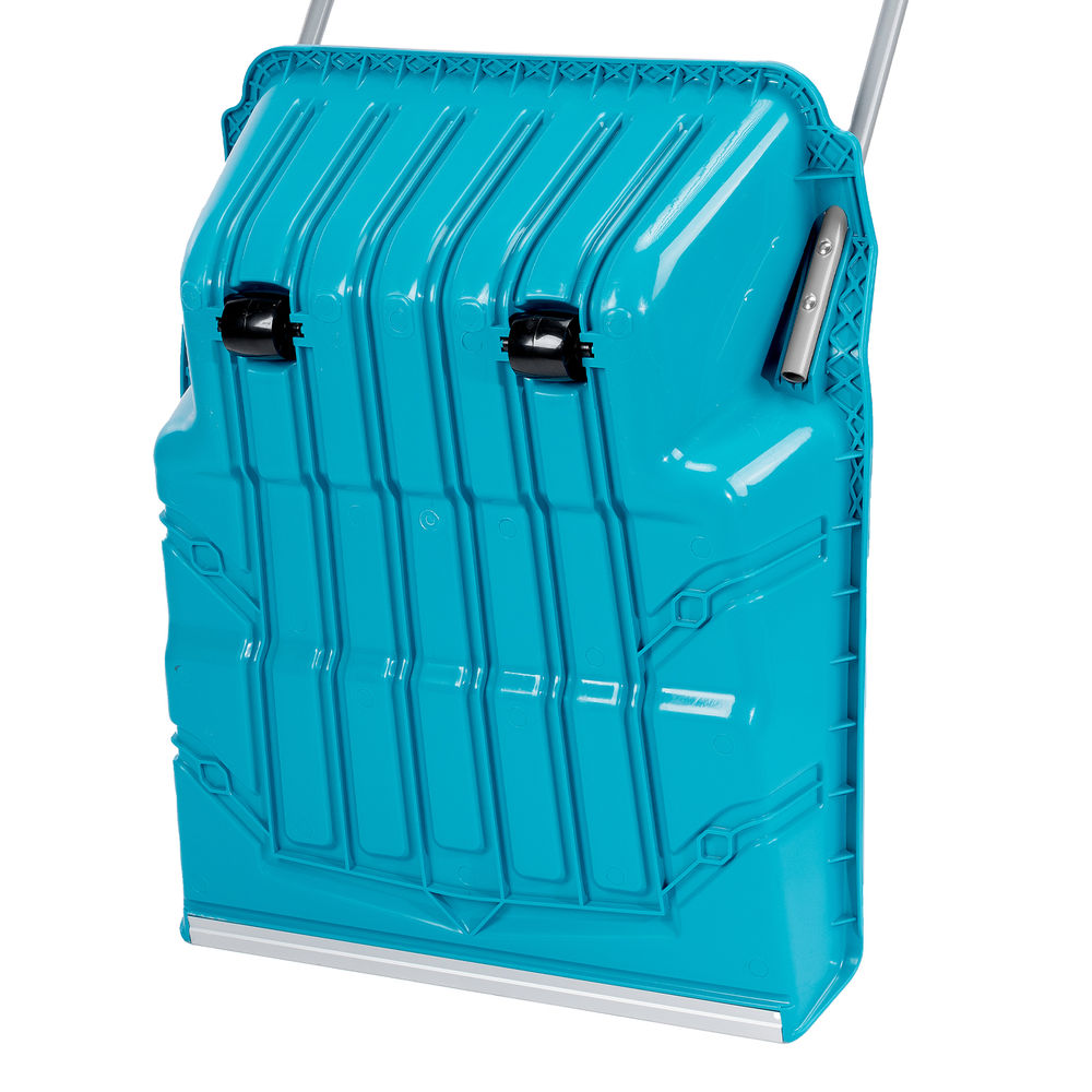 Скрепер-волокуша для уборки снега, полипропилен, колеса, 595х715х1445мм, рукоятка с ПВХ, LUXE Palisad (61694)