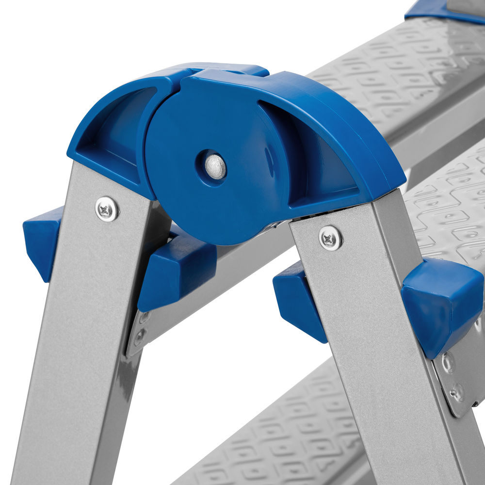 Стремянка двухсторонняя 3 ступени, сталь профиль, стальные ступени, Сибртех (97983)