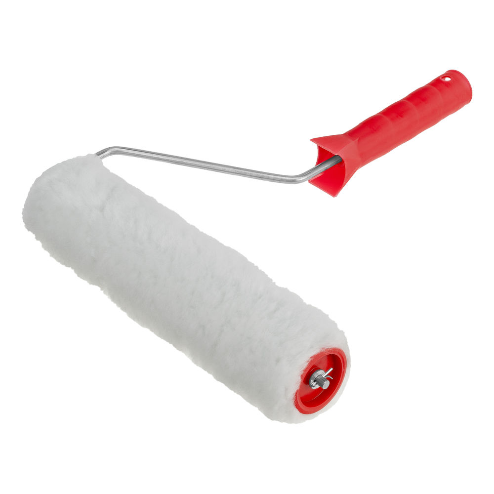 Валик Искусственный мех, в сборе, 250 мм, D 48 мм, D ручки 6 мм, крепление шплинтом Сибртех (80154)