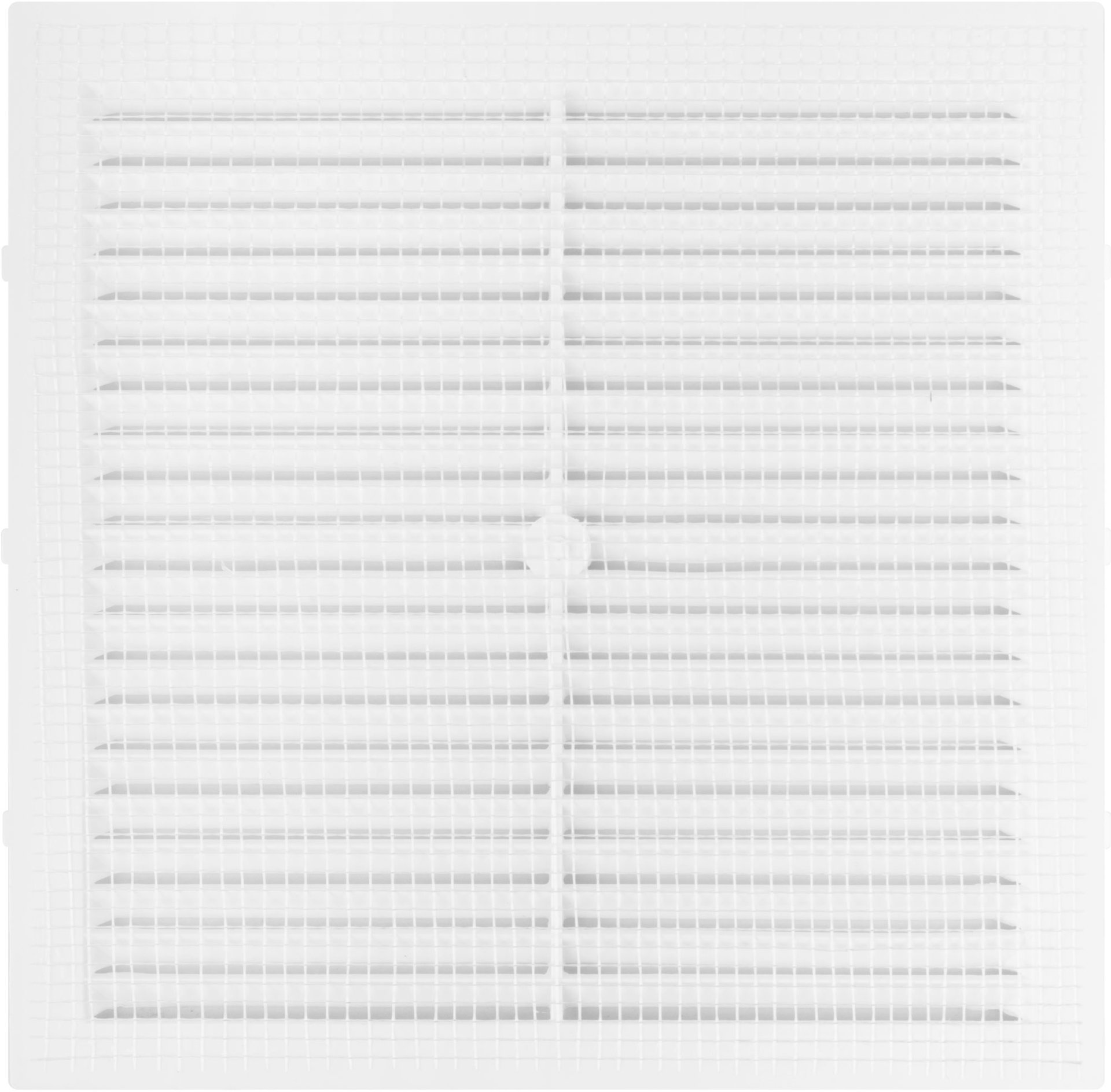 Вентиляционная решетка, пластиковая, 194 х 194 мм, с сеткой (75031)