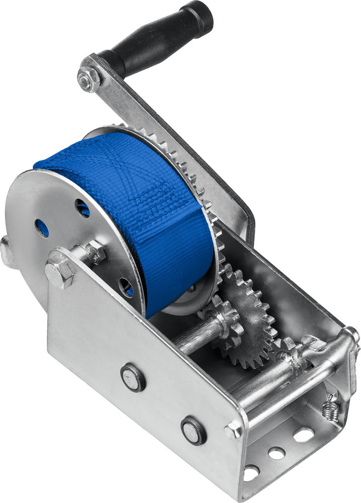 Лебёдка ручная барабанная тяговая ленточная 0.9 т, 10 м ЗУБР Профессионал 43115-0.9