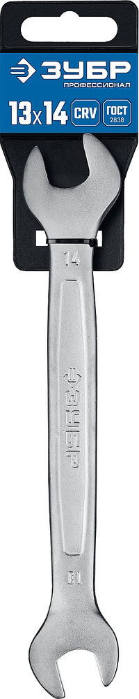 Ключ гаечный рожковый 13?14 мм Профессионал ЗУБР 27010-13-14