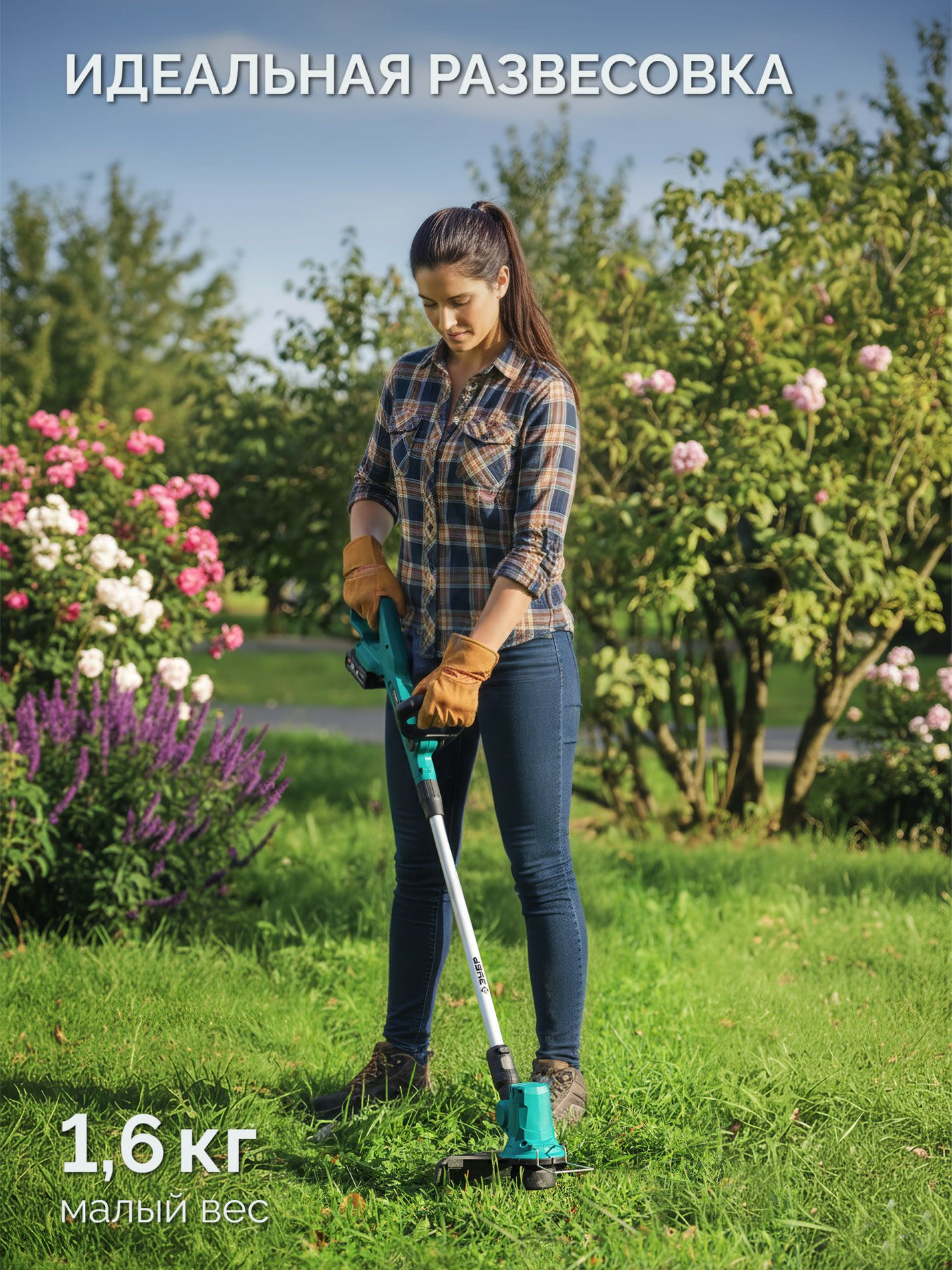 ЗУБР 20 В, 310 мм, без АКБ (LMS), триммер аккумуляторный бесщеточный (ТАБ-2031)
