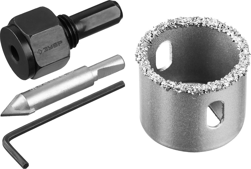 Коронка-чашка с державкой и сверлом 32 мм, L 25 мм, карбид вольфрама ЗУБР Профессионал 33360-032_z01  