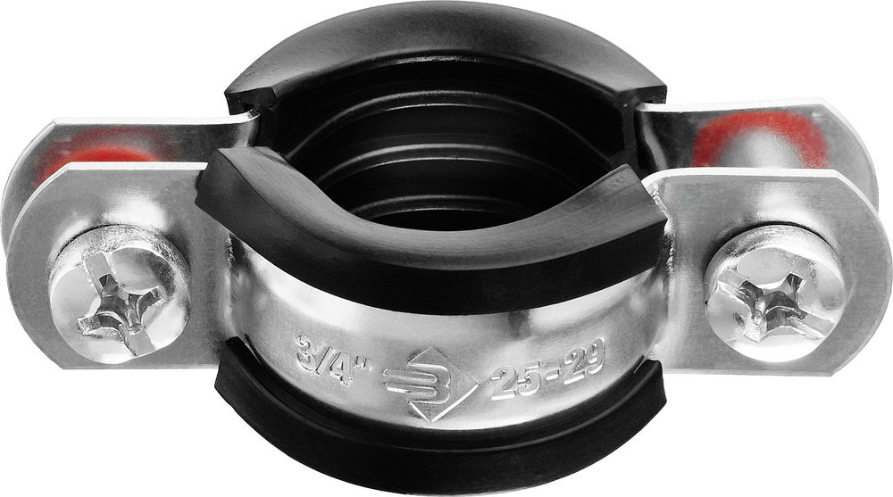 Хомут трубный с гайкой 3/4, цинк, 9 шт ЗУБР 37850-25-29  