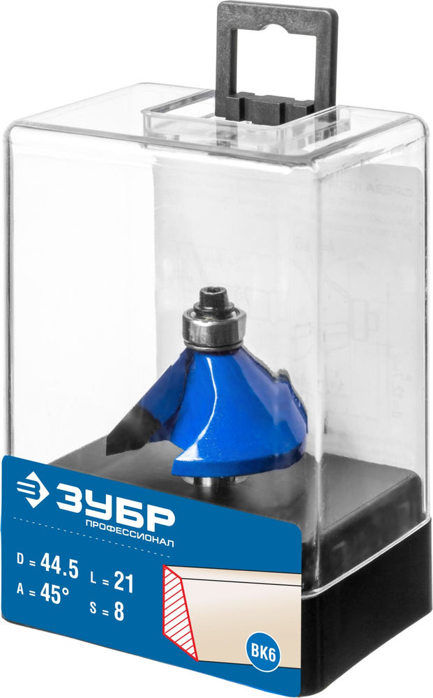 Фреза кромочная калевочная фасочная №9 44.5?23 мм ЗУБР Профессионал 28711-44.5