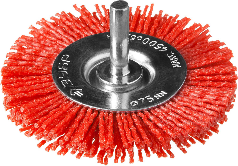 Щетка дисковая для дрели 75 мм, нейлоновая проволока ЗУБР Профессионал 35161-075_z02