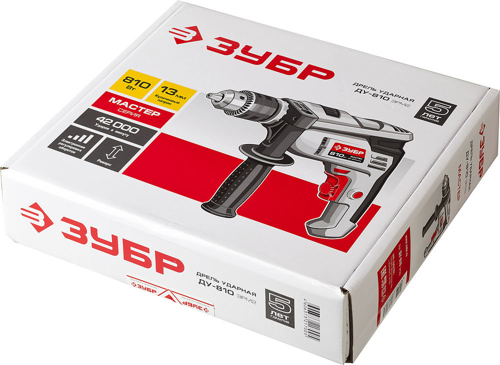 Дрель ударная 810 Вт 13 мм ЗУБР ДУ-810 ЭРМ2