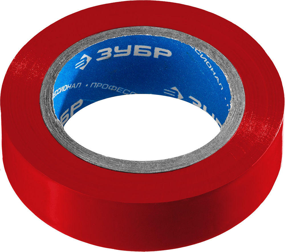 Изолента ПВХ ЭЛЕКТРИК-10 15 мм x 10 м, 6000 В, красная, не поддерживает горение ЗУБР Профессионал 1233-3_z02