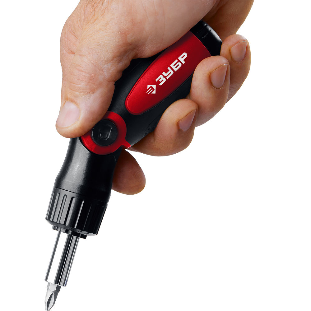 Реверсивно-рычажная отвертка с насадками ЗУБР 25161-H31