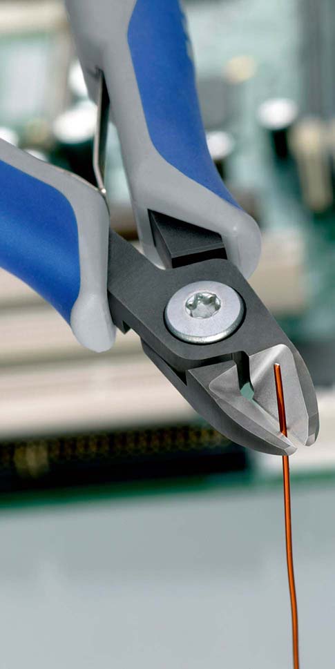 Бокорезы прецизионные, острая головка, 125 мм, 2-комп ручки (KN-7942125)