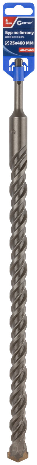 Бур по бетону CUTOP, Profi, двойная резьба, SDS-Plus, 25 х 460 мм (40-25460)