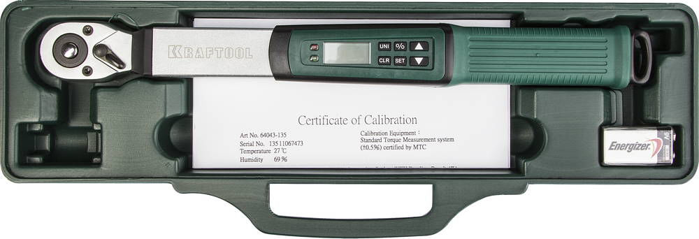 Динамометрический ключ DIGITAL, 3/8, 10 - 135 Н·м (64043-135) KRAFTOOL