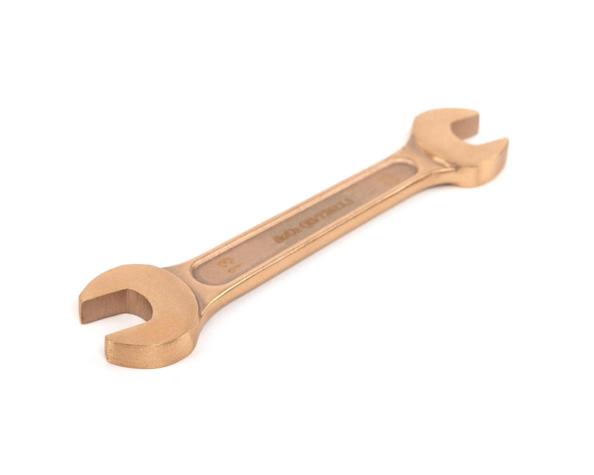 Ключ гаечный рожковый двусторонний 12х13 искробезопасный сплав BeCu 146-1213, HORTZ