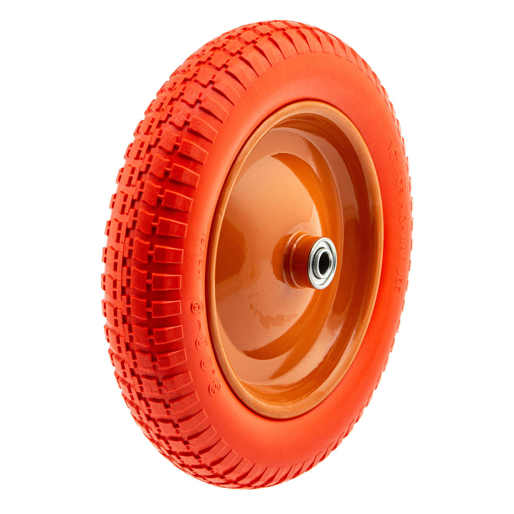 Колесо полиуретановое 3.00-8, длина оси 90 мм, подшипник 16 мм Palisad (68975)