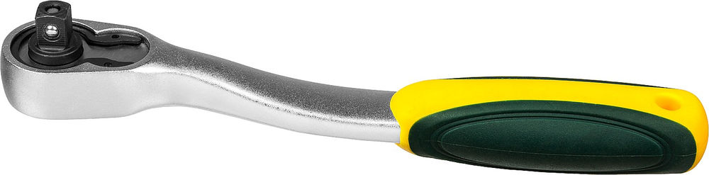 Трещотка изогнутая 1/4, 72 зубца для торцовых головок, Pro KRAFTOOL 27795-1/4