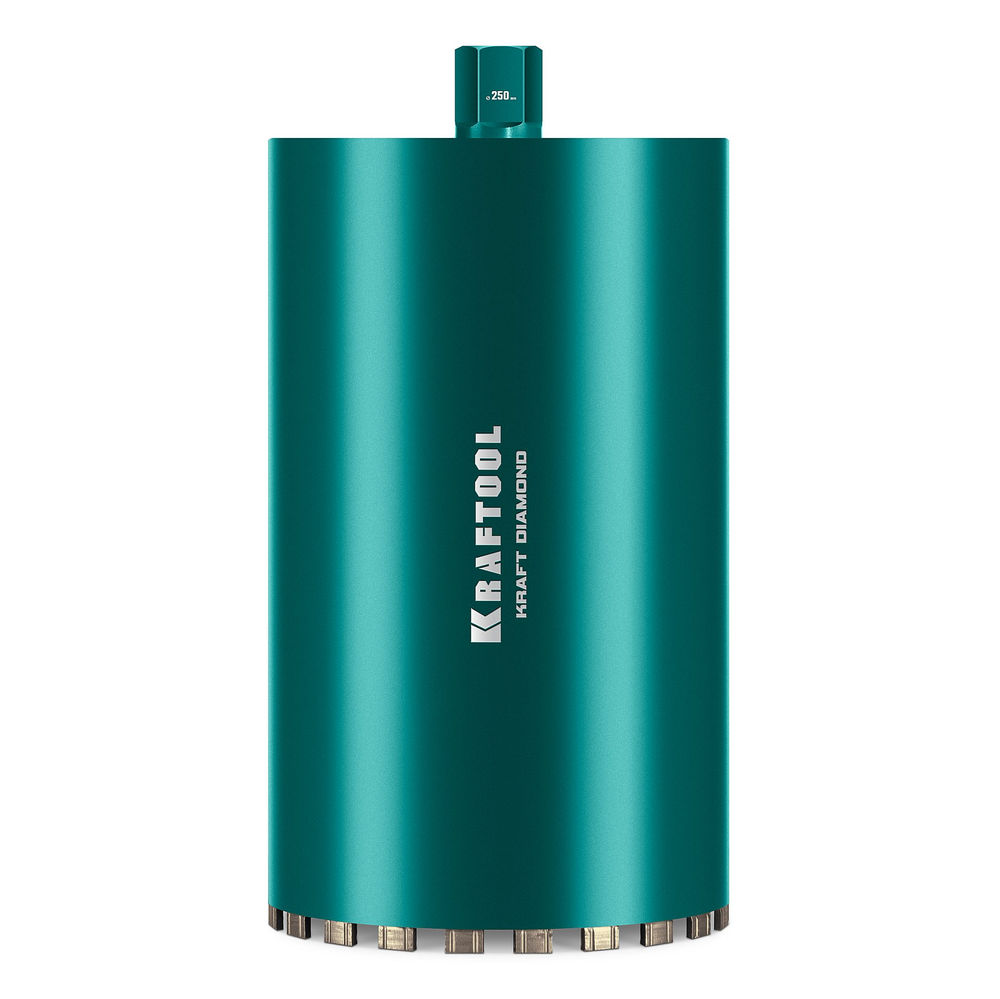 Алмазная коронка по железобетону DIAMOND, 250 мм (450 мм, 1 1/4, лазерная сварка сегментов) KRAFTOOL 29825-250
