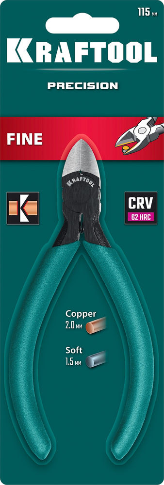 Бокорезы прецизионные чистый рез 115 мм Kraft Mini KRAFTOOL 220017-6-11