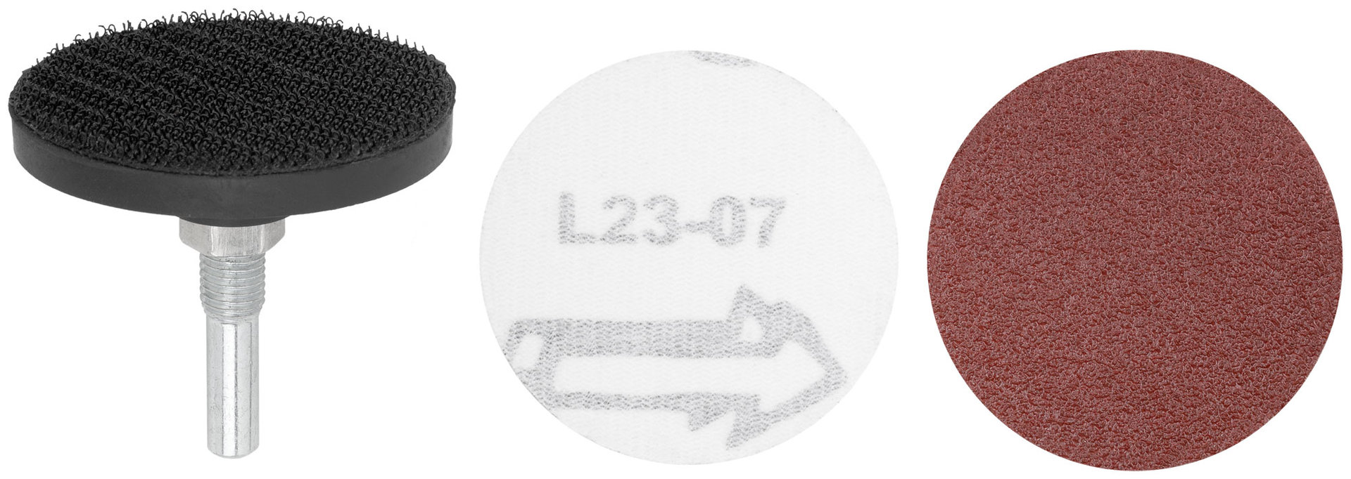 Круги шлифовальные, набор 10 шт.+ штифт 1 шт. (36913)