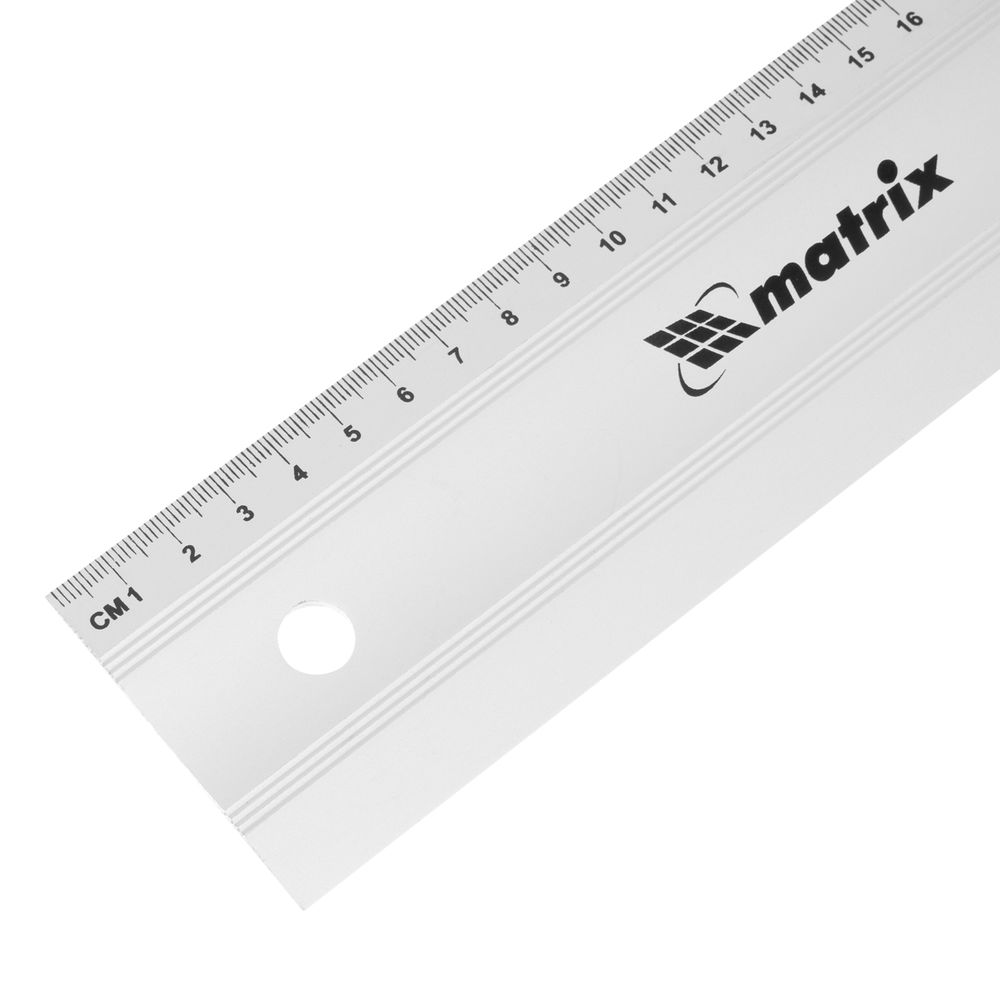 Линейка-уровень, 600 мм, металлическая, пластмассовая ручка 2 глазка Matrix (30573)