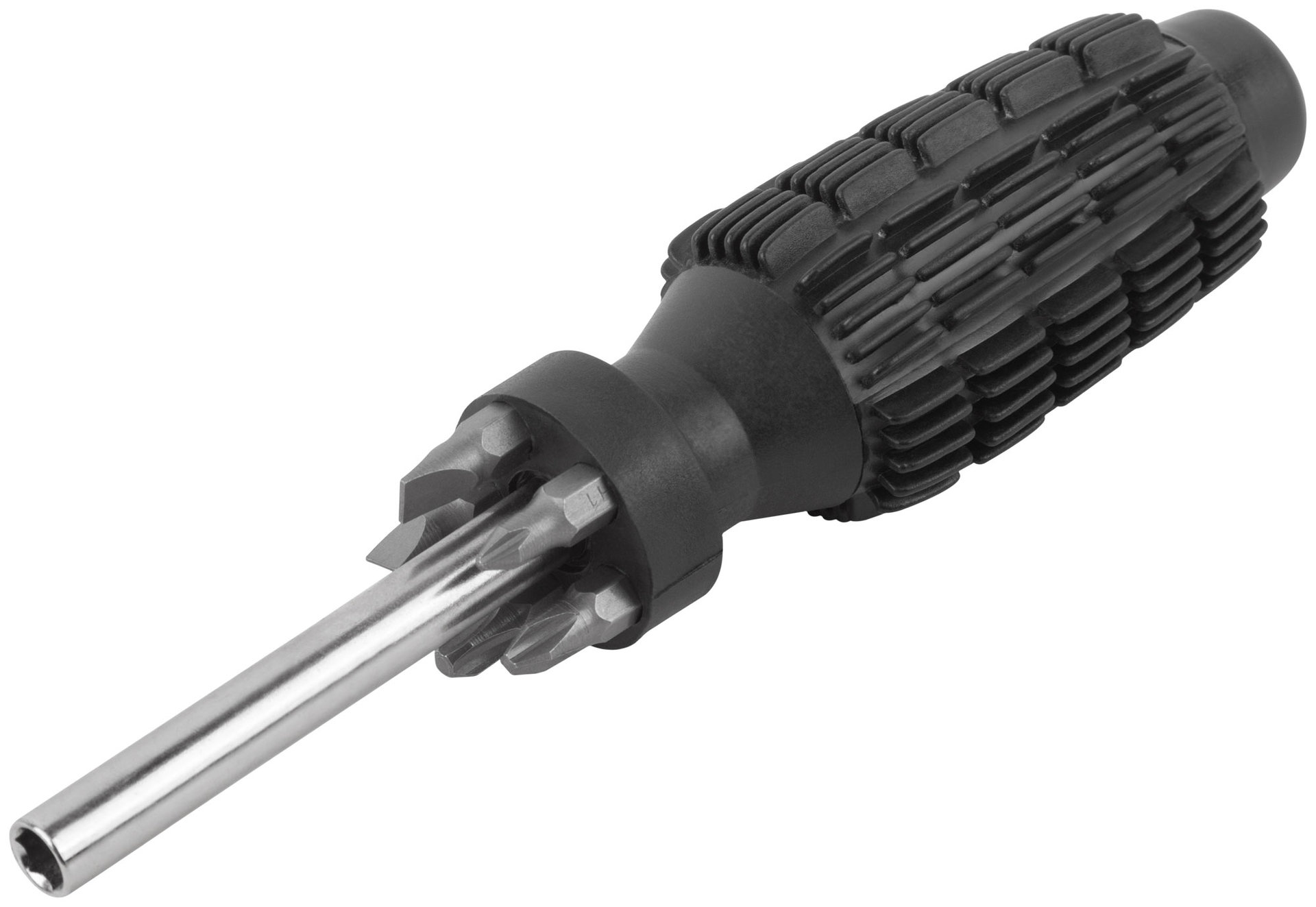 Отвертка 5 CrV бит, черная усиленная ручка с антискользящей накладкой (56245)