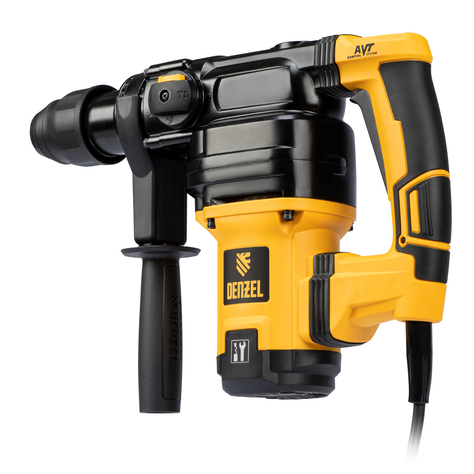 Перфоратор электрический RHV-1050-38-max, SDS-max, 1050 Вт, 10 Дж, 2 плюс 1 режим Denzel (26620)