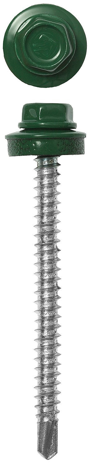 Саморез кровельный 60 х 4.8 мм, RAL 6002 зелёный лист, 1000 шт СКД ЗУБР 4-300310-48-060-6002