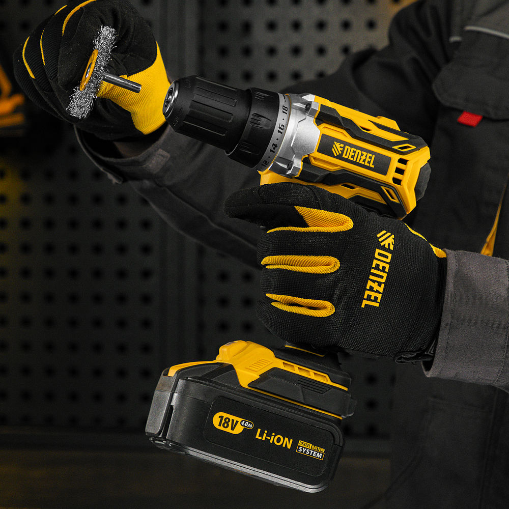 Щетка для дрели, 60 мм, Плоская, со шпилькой, нержавеющая витая проволока Denzel (744463)