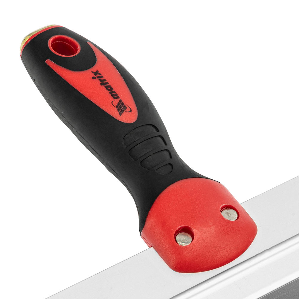 Шпатель фасадный из нержавеющей стали, 300 мм, двухкомпонентная ручка, широкое полотно Matrix (85503)