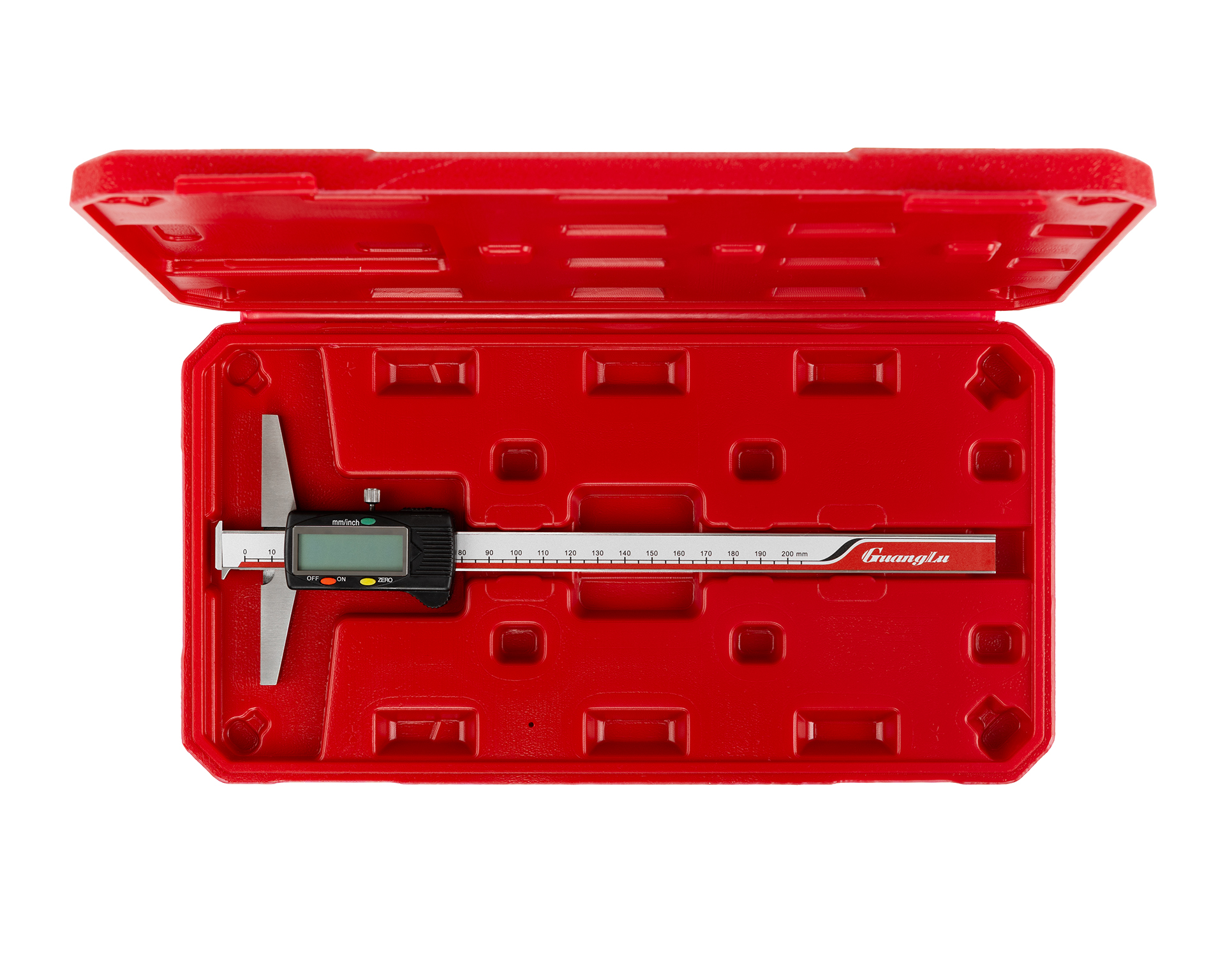 Штангенглубиномер цифровой 0-200 0,01 с дв. тол-м 123-132 Guanglu