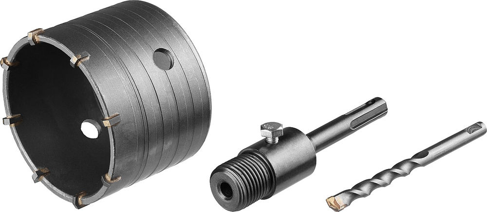 Коронка по бетону с оснасткой SDS - Plus 8Т 80 мм СИБИН 29216-80