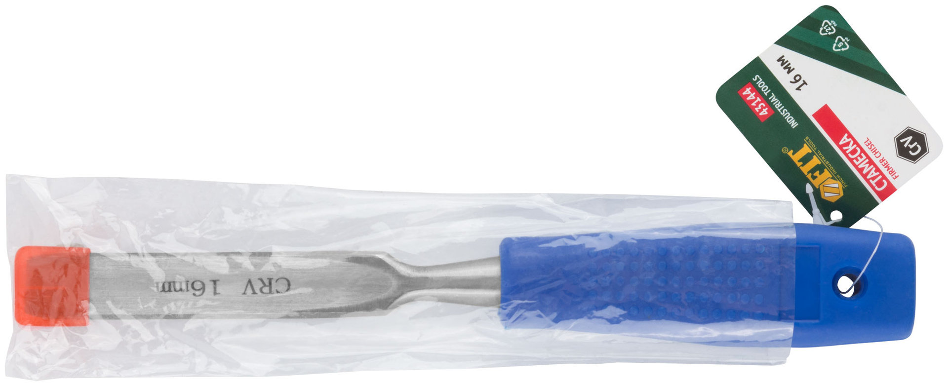 Стамеска CrV полукруглая с пластиковой ручкой 16 мм